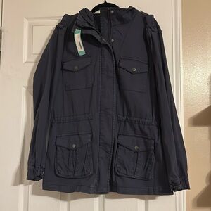 NWT Tinsel Navy Cargo Jacket with Removalable hood Size XL